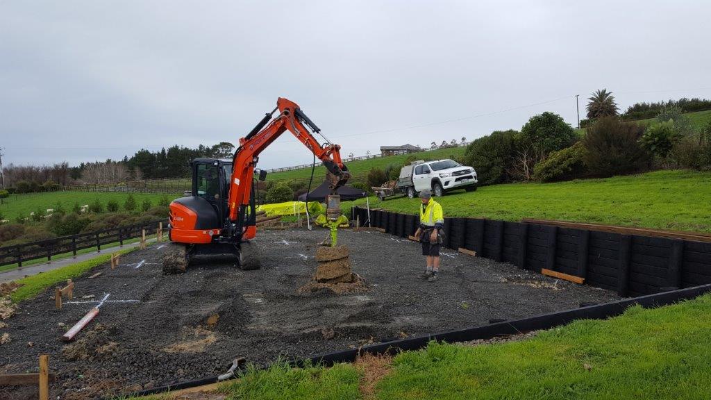foundation work rural building shed pole